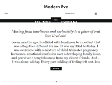 Tablet Screenshot of modern-eve.com